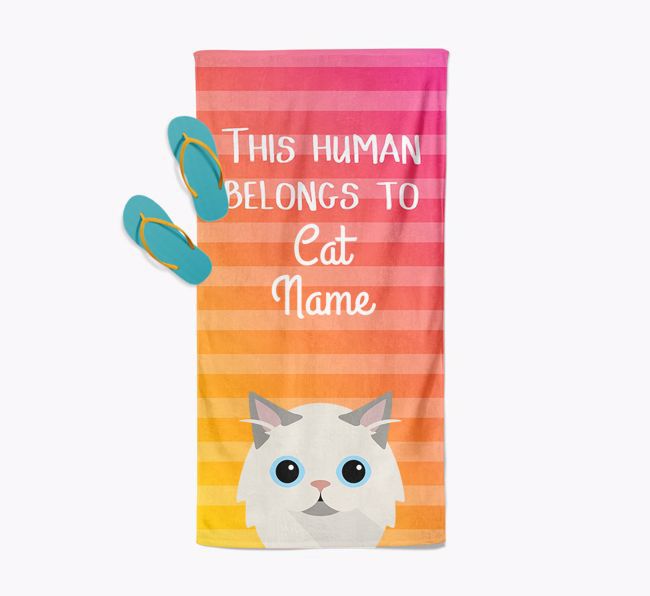 'This Human Belongs to...' - Personalized {breedFullName} Towel | Yappy.com